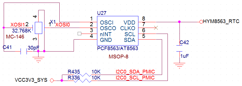 X30 RTC 电源参考电路