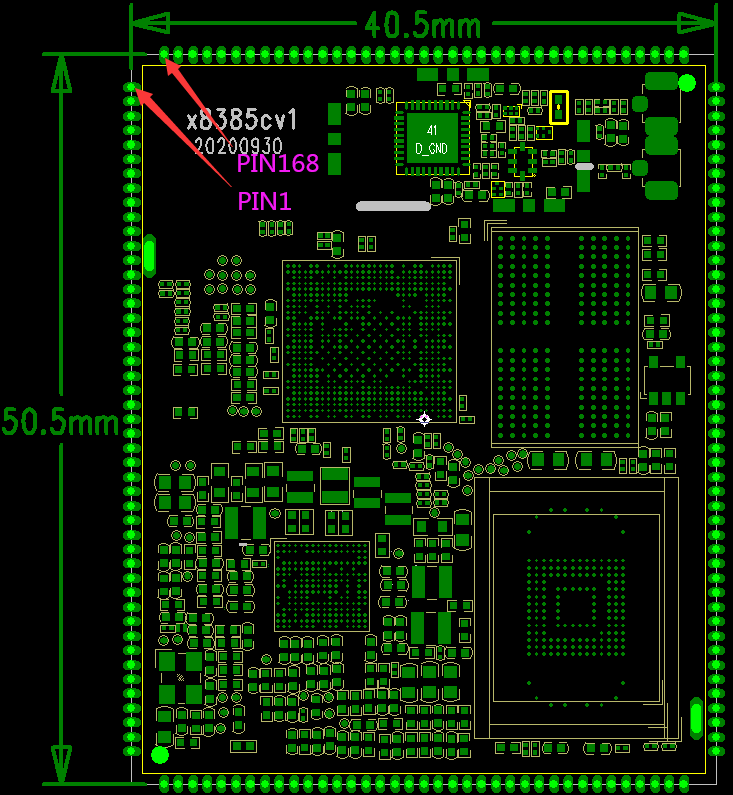 X8385CV1 核心板结构尺寸