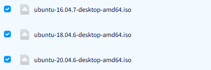 Ubuntu ISO images on the file share