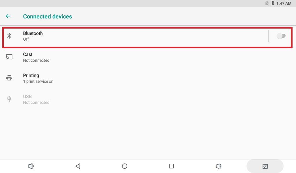 Bluetooth settings
