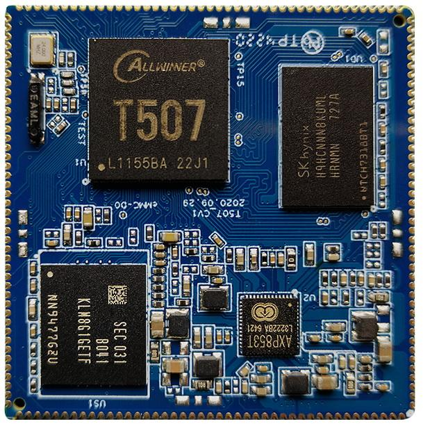 Front view of the X507CV1 core board